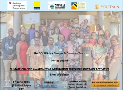Gender Webinar – SOLTRAIN+ Environmental Day 2024